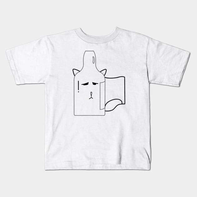 Depressed Cat Kids T-Shirt by DrawKyle